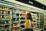 Juice Section in Grocery Store