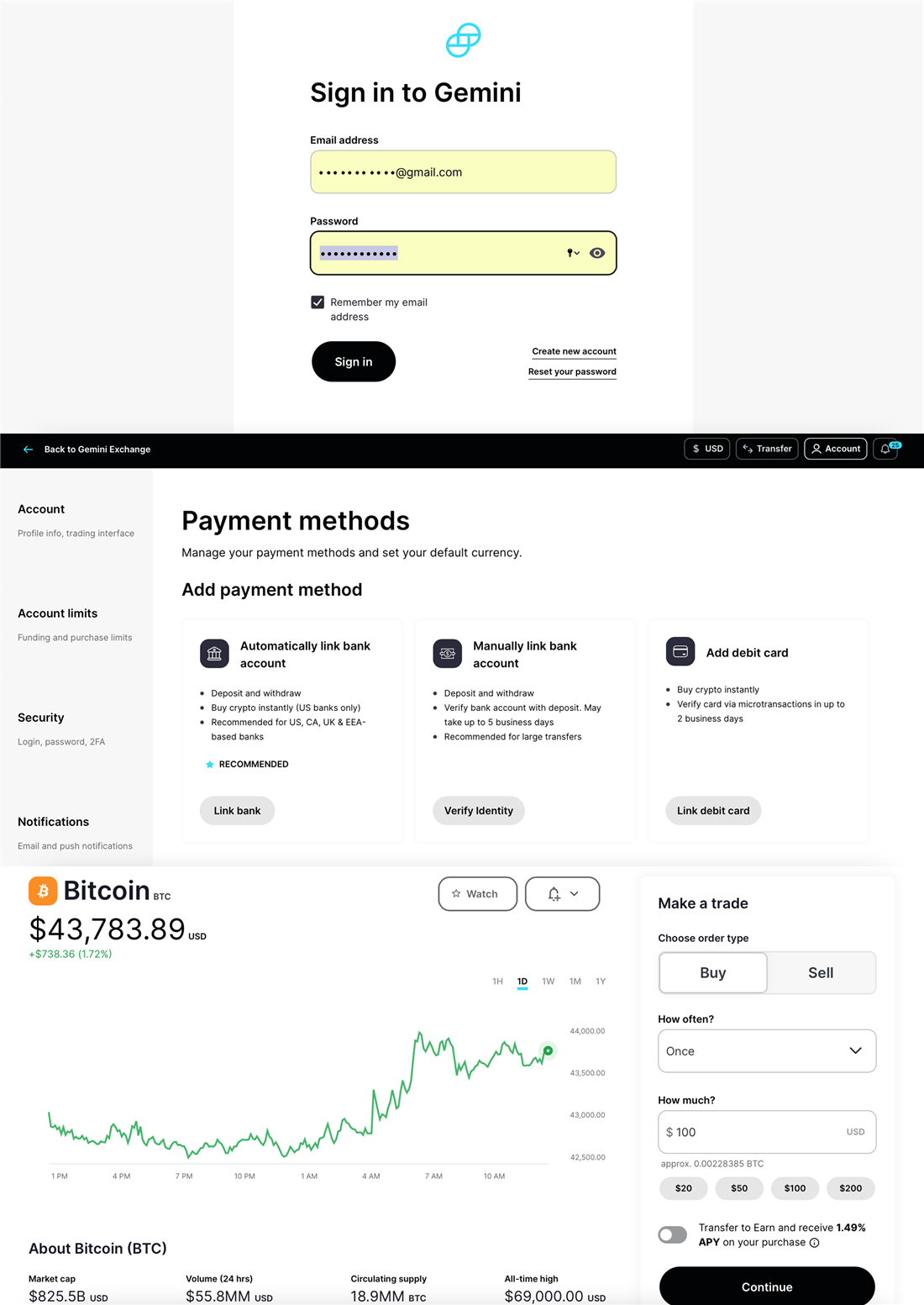 how to buy bitcoin on gemini with debit card