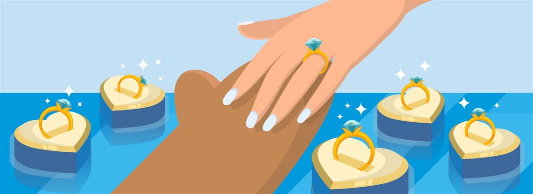 How many carats average engagement ring
