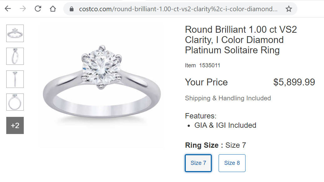 Decisions decisions… should I buy a house or a $330k ring? : r/Costco