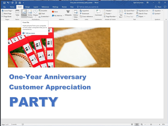 How to make a poster in word 2022 