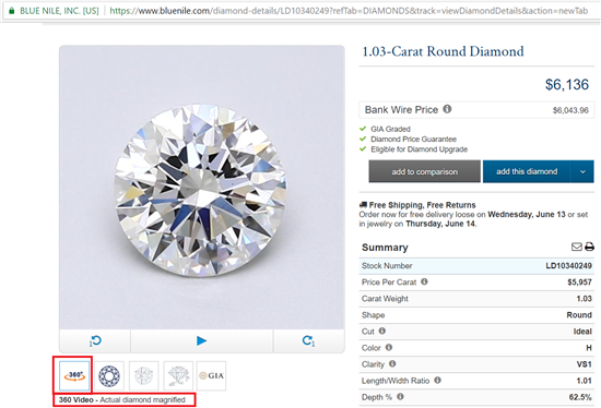 Blue Nile Astor Princess Diamond - GemEx Certificate Useful or Not?