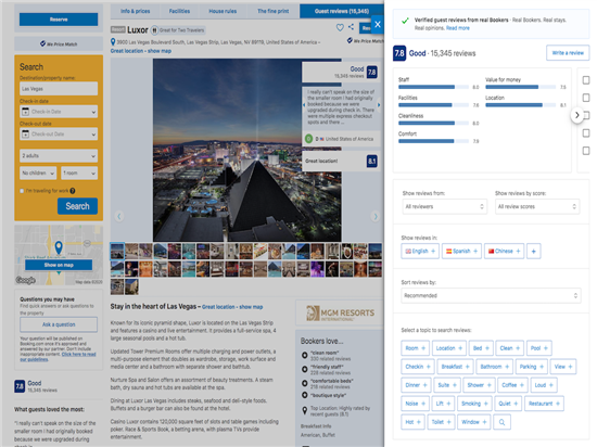 Screenshot of Booking.com