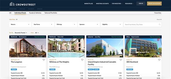 Screenshot of Crowdstreet
