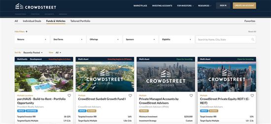 Screenshot of Crowdstreet