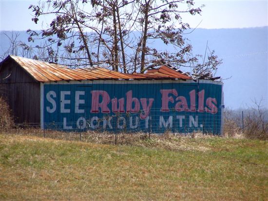 See Ruby Falls © Brent Moore (CC BY 2.0) https://www.flickr.com/photos/brent_nashville/170262201 See Ruby Falls