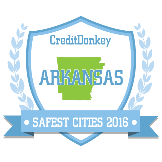 Safest Cities in Arkansas © CreditDonkey Safest Cities in Arkansas