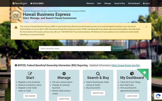 Screenshot of Hawaii Business Express Screenshot of Hawaii Business Express