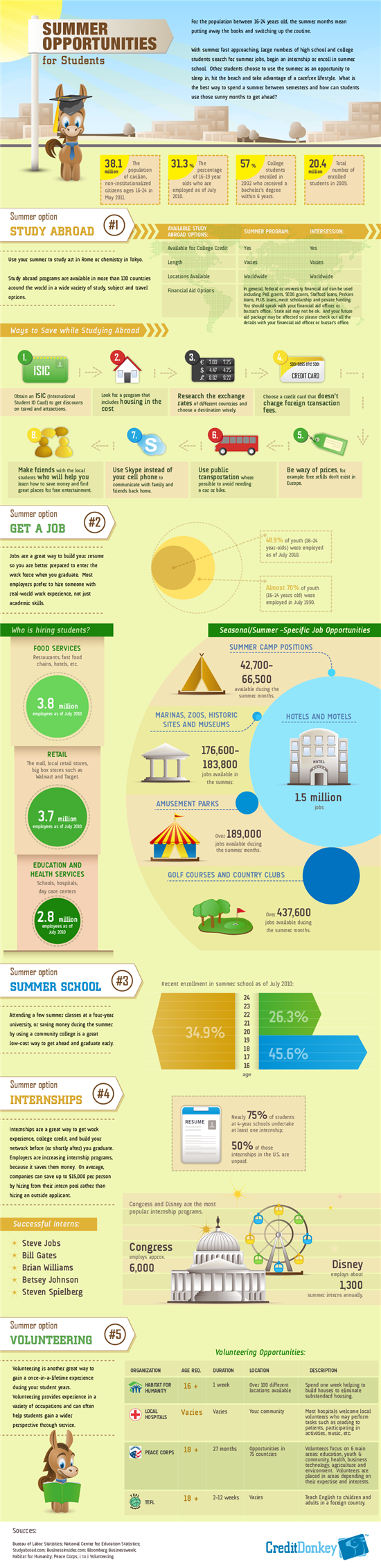 Infographic: Summer Opportunities for Students