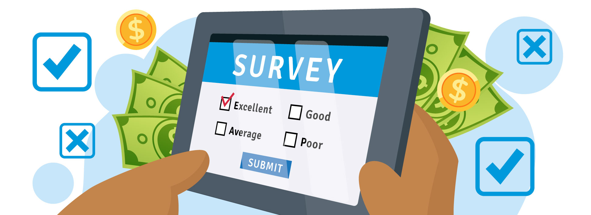 Survey apps are a great place to start making money online