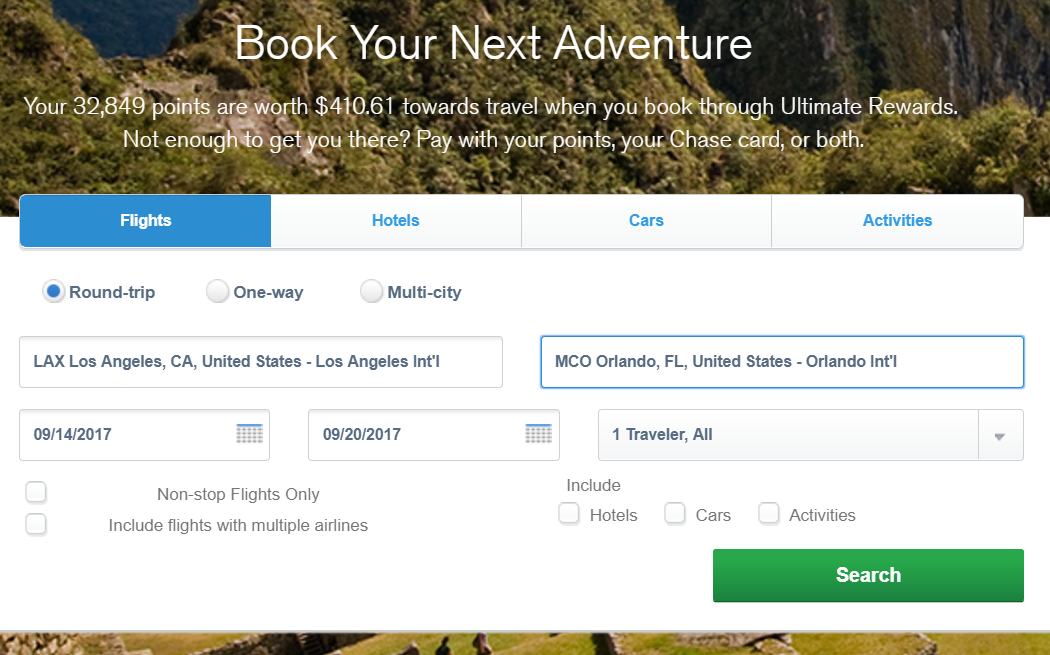 Book Travel on Chase Travel Portal for Best Deal