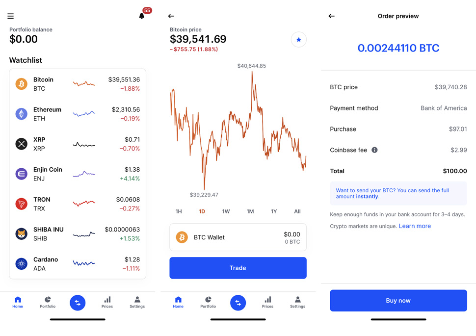 Coinbase: Bitcoin & Ethereum – Apps no Google Play