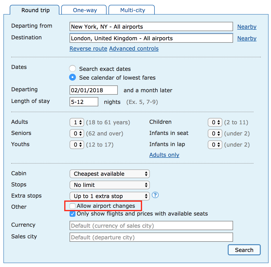 ita software travel matrix