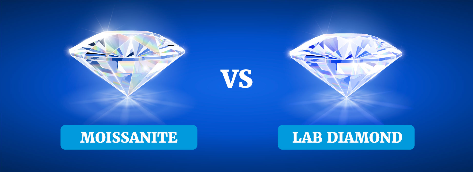 moissanite vs diamond side by side comparison