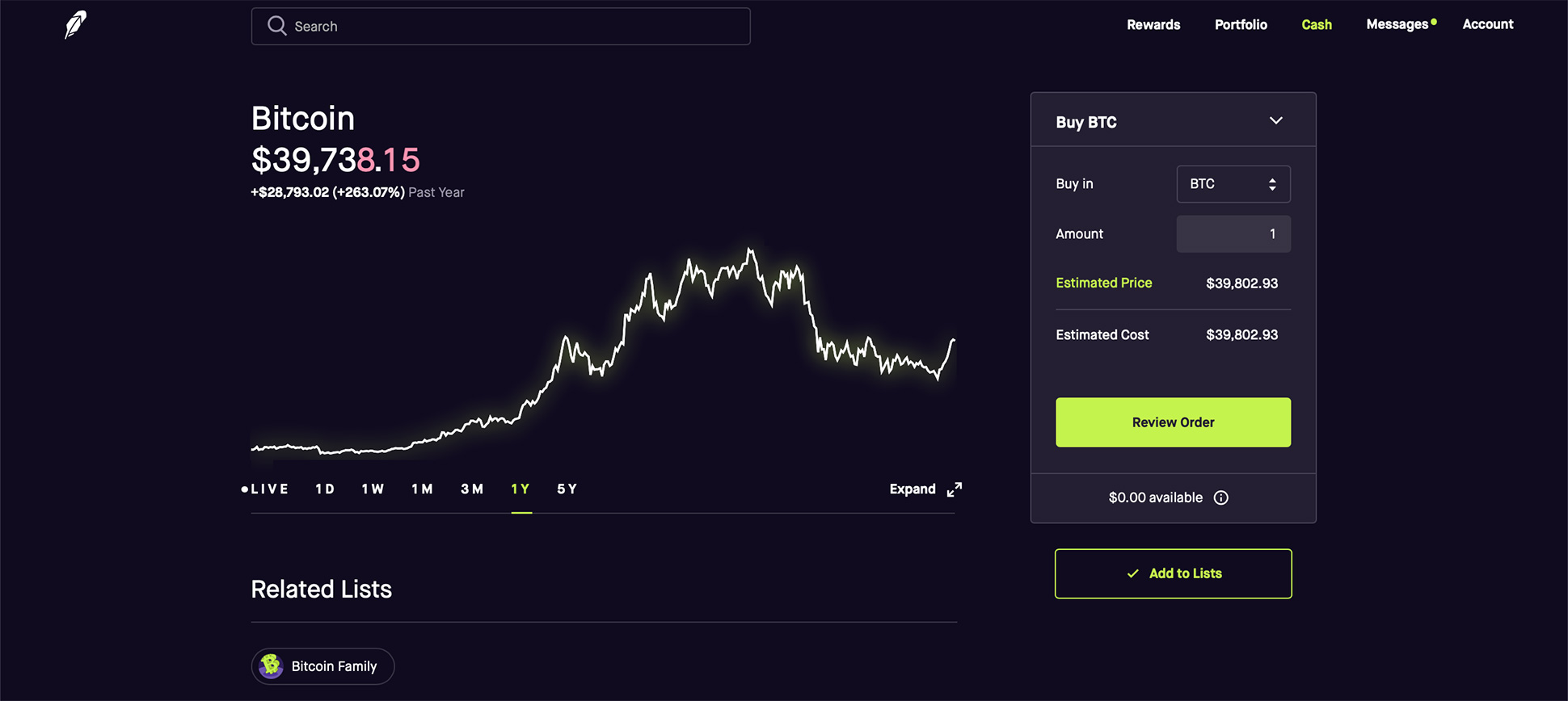 coinbase stock on robinhood