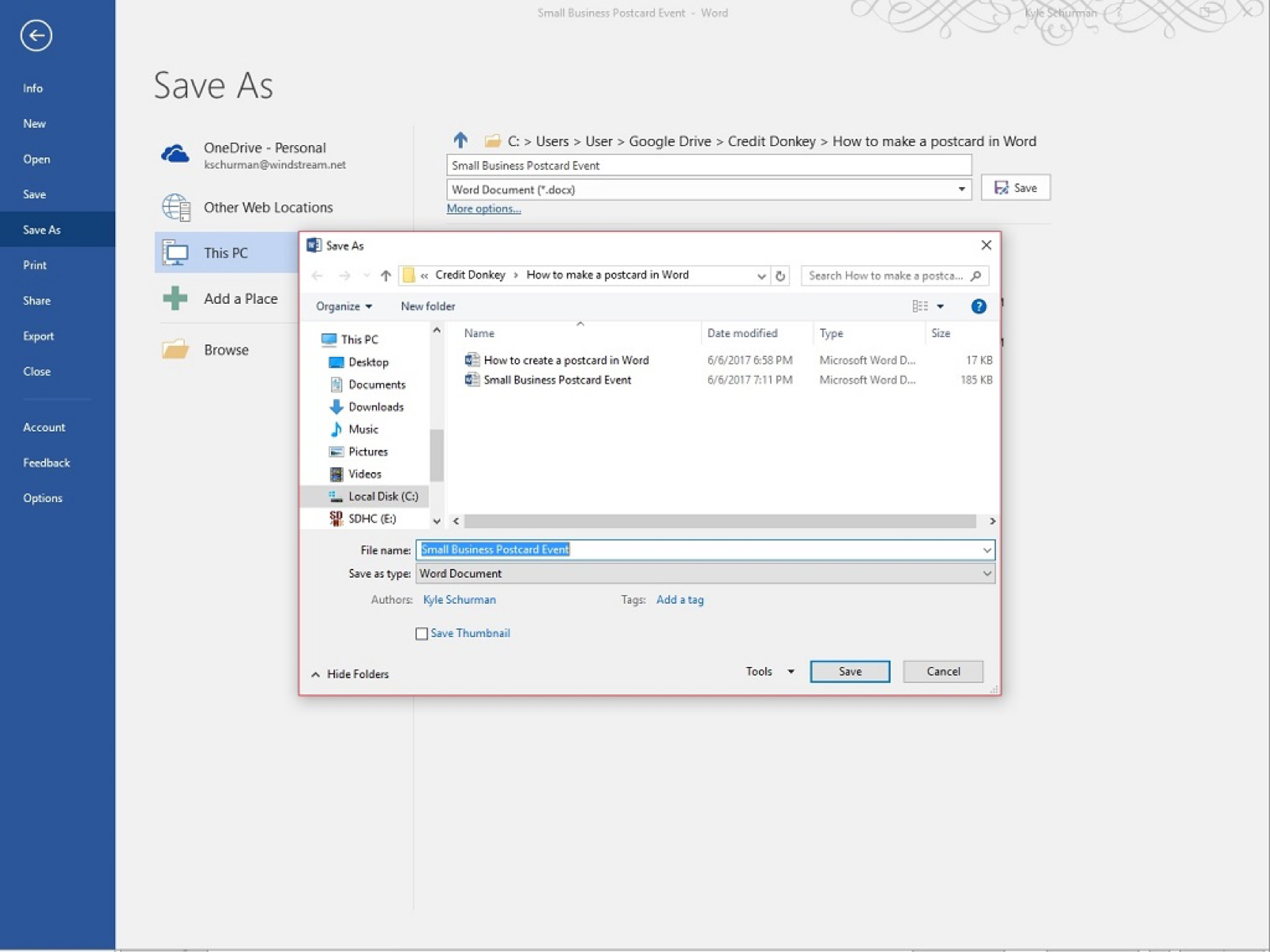 how to make postcards in word creditdonkey how to make postcards on word